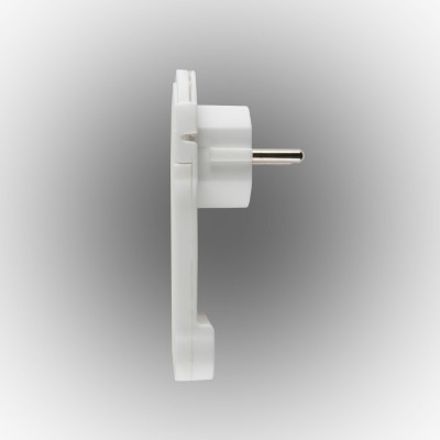 Conector cu pamantare, alb - NV FP 2